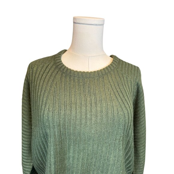 PrettyLittleThing XL Plus Khaki Cropped Rib Knit Jumper - NWT - Picture 5 of 14